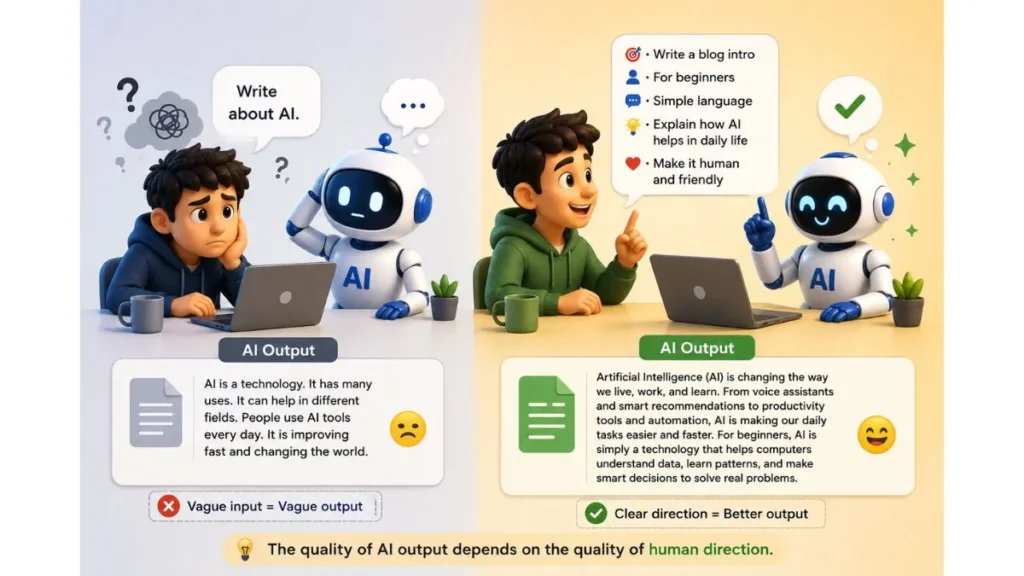 AI output depends on human direction